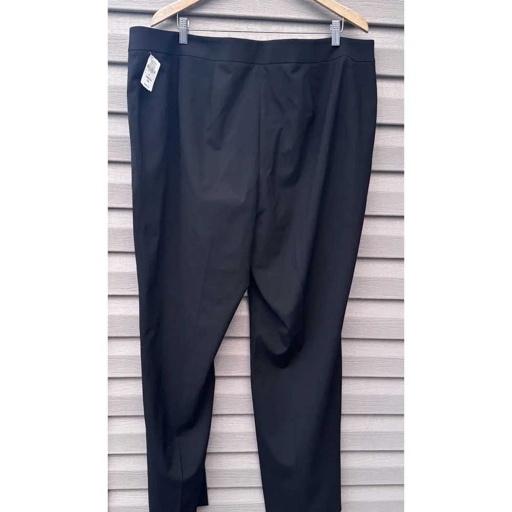 Lafayette 148 Silk Pants Black Straight Leg Women's SZ 22W MSRP $378 NWT - Picture 6 of 6